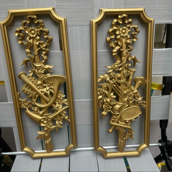 Vintage Pair Homco Home Interiors Musical Wall Plastic Plaques. - Picture 2 of 5